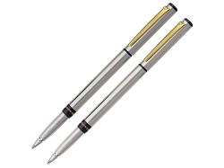 Набор Pierre Cardin PEN&PEN: ручка шариковая + роллер. Цвет - серебристый. Упаковка Е.
