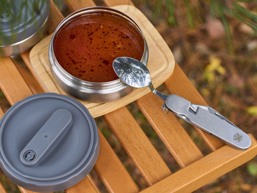 Нож перочинный Stinger, 109 мм, 8 функций, материал рукояти: нержавеющая сталь (серебристый)