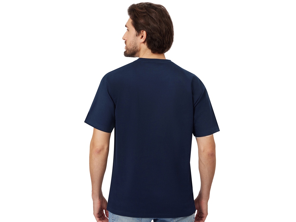 Футболка из френч терри Warsaw унисекс 220гр, темно-синий