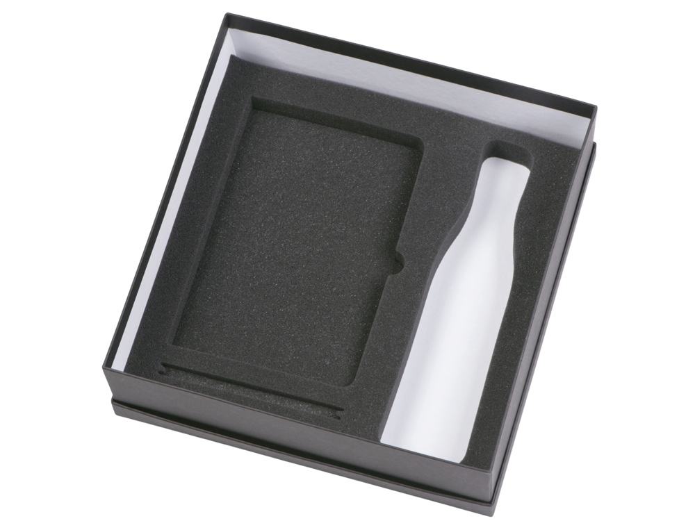 Подарочный набор c блокнотом C2, ручкой и термобутылкой, зеленое яблоко