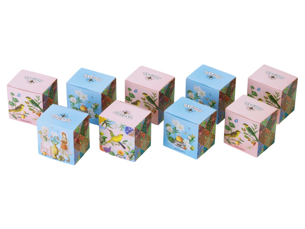 Подарочный набор с чаем Чайный букет в деревянной шкатулке, натуральный