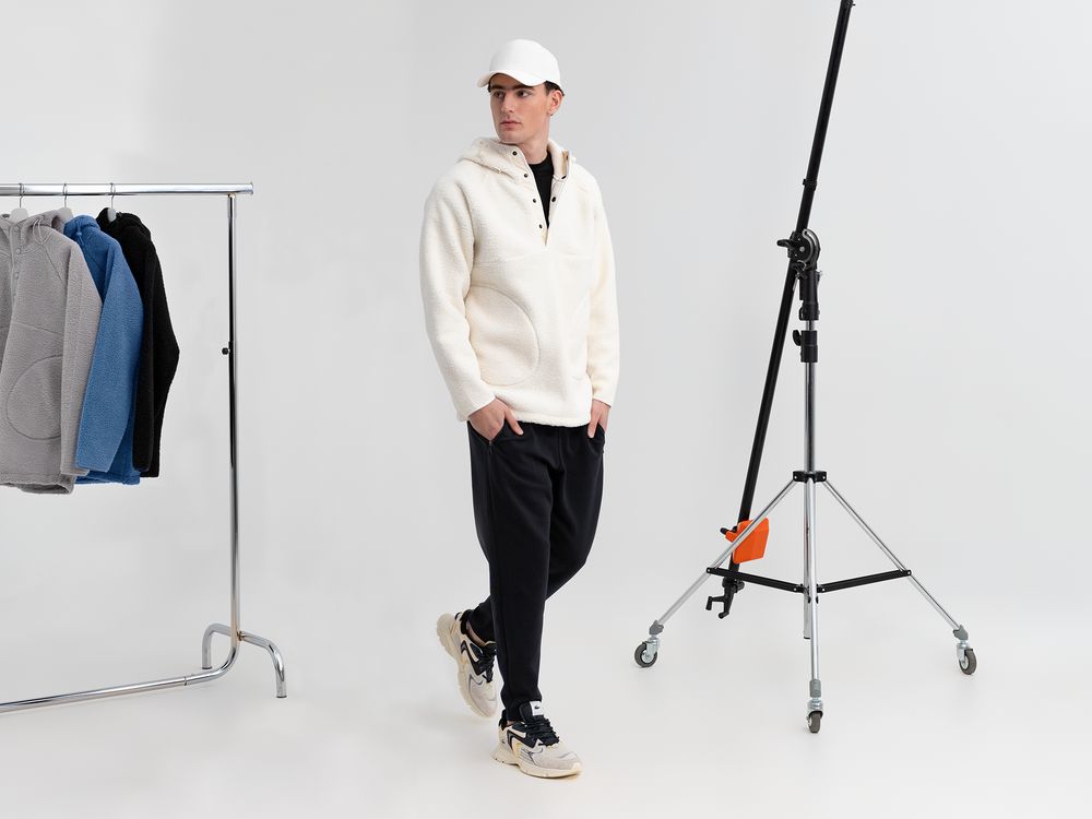 Анорак унисекс Oblako, молочно-белый Анорак унисекс Oblako, молочно-белый