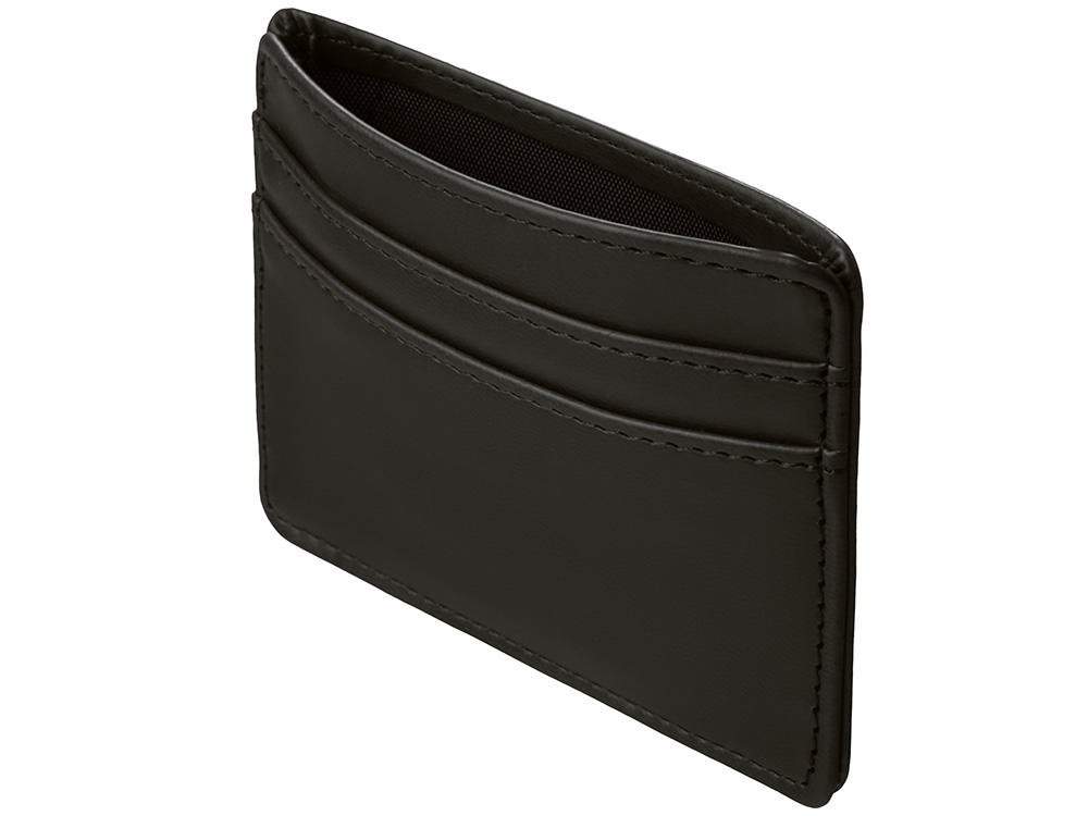 Картхолдер для двух карт и наличных денег с зажимом Crave, черный
