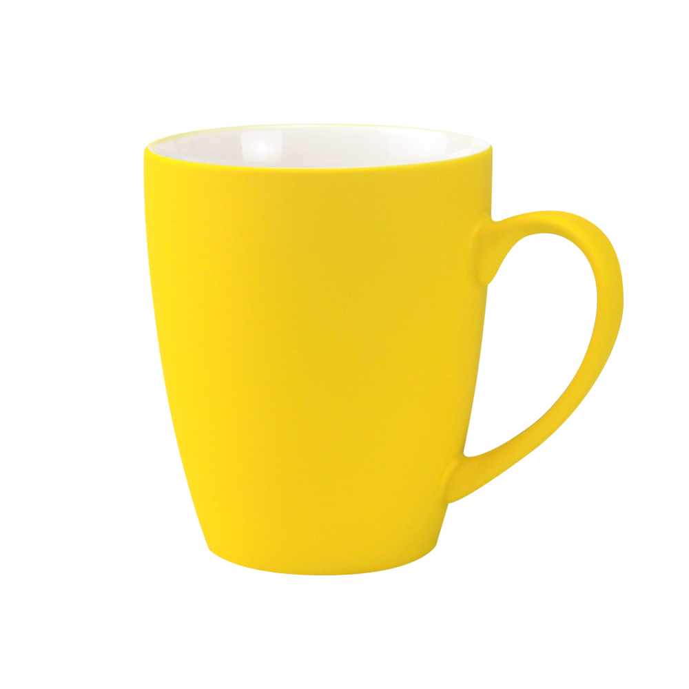 Кружка Elegante, софт-тач, 350мл, желтая-S Кружка Elegante, софт-тач, 350мл, желтая-S