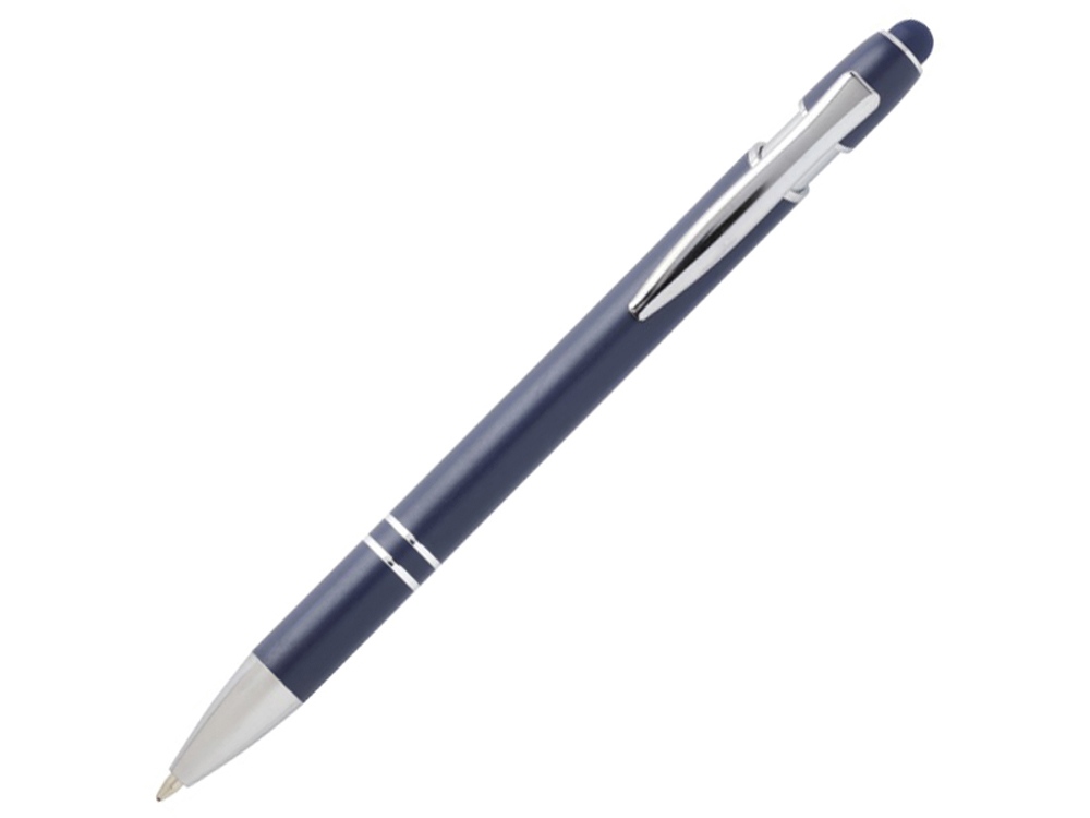 Kish шариковая ручка с серебристой отделкой - Темно - синий (черные чернила)