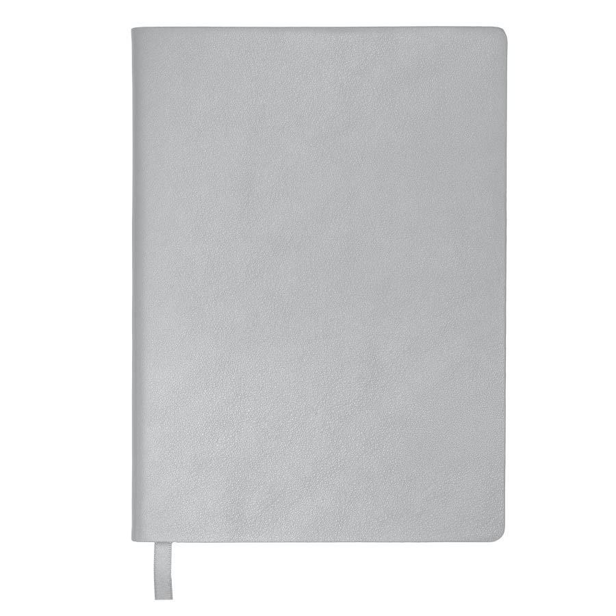 Бизнес-блокнот LADY, формат А5, серый, блок в клетку