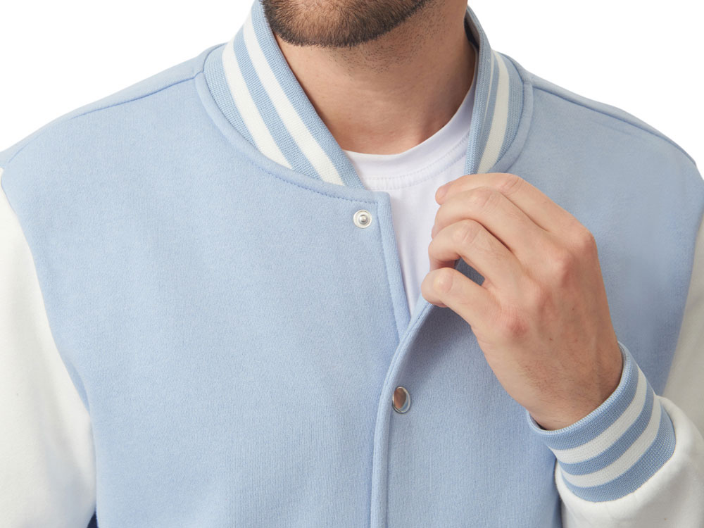 Бомбер Oxford, небесно-голубой/молочный, унисекс