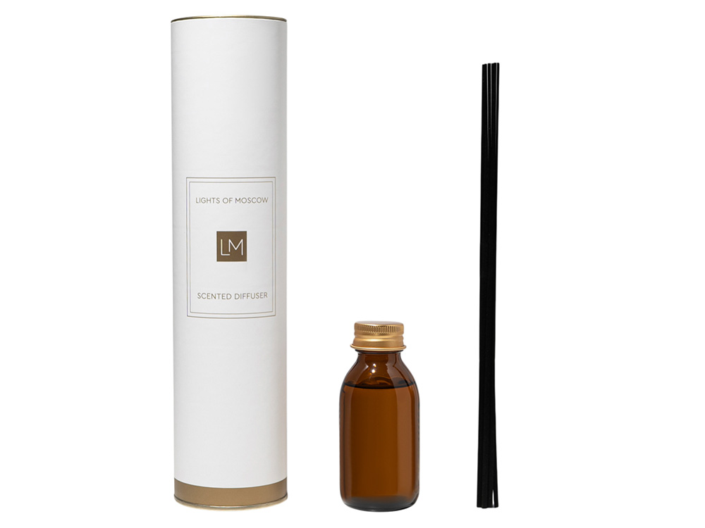 Ароматический диффузор с палочками, Милано: кардамон и перец, пачули, 100 мл (без лого LM)