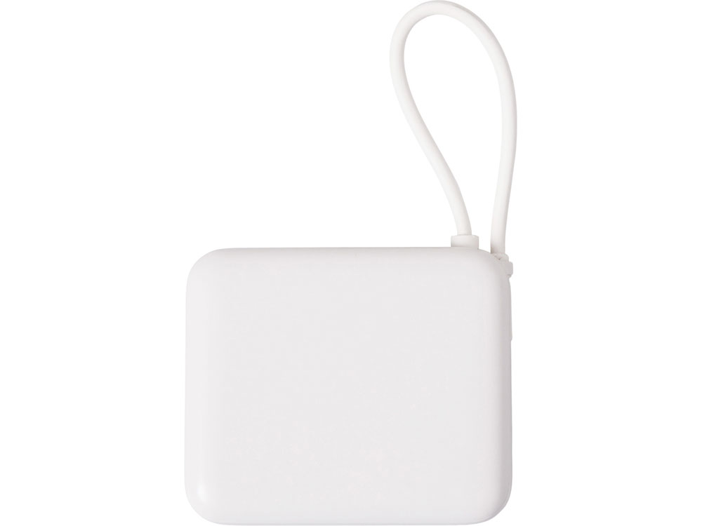 Внешний аккумулятор со встроенным кабелем Liri, QC/PD, 10000 мАч, теплый белый