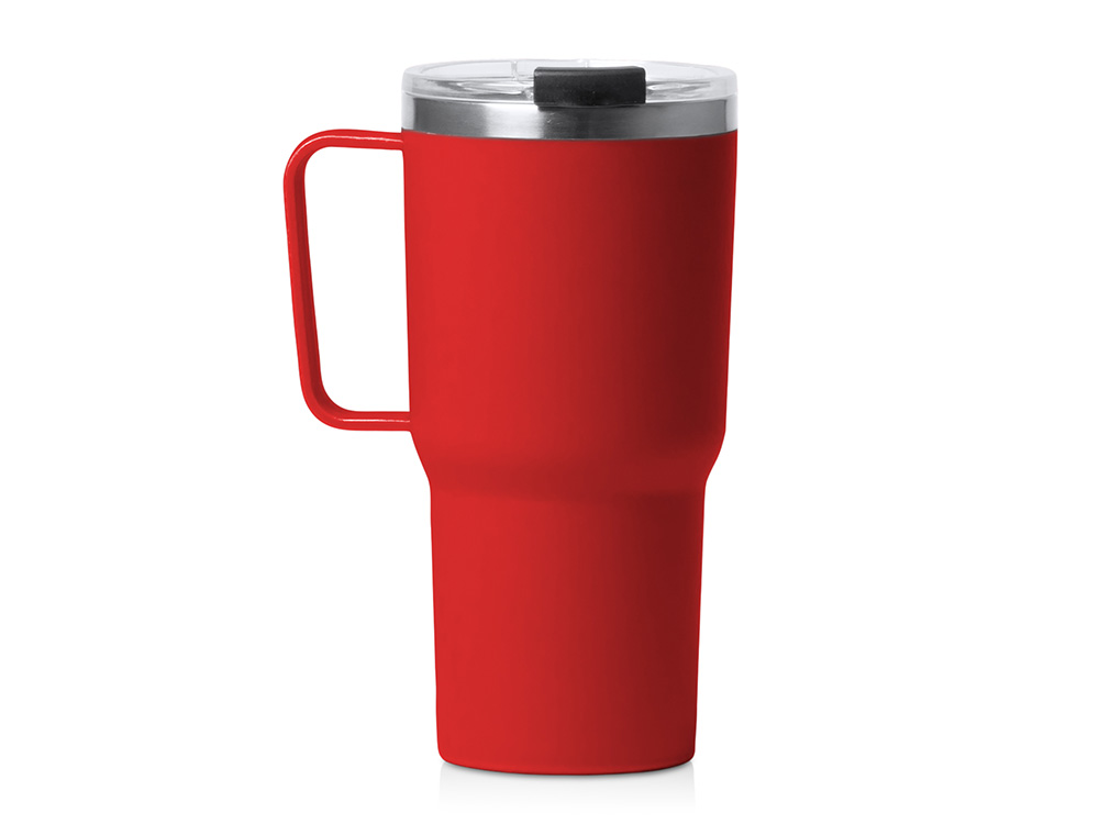 Термокружка Кенчер с двойными стенками из нержавеющей стали 304 и полипропилена, красный