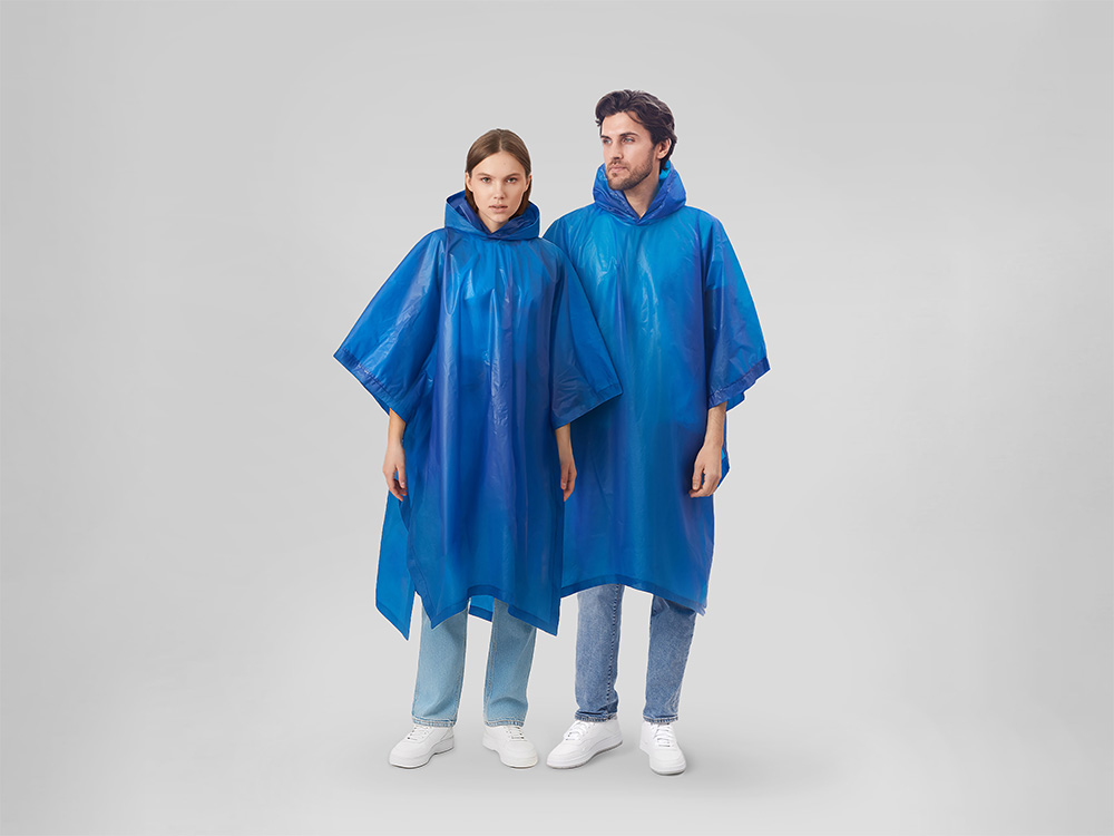 Пончо Hawaii c чехлом унисекс, классический синий