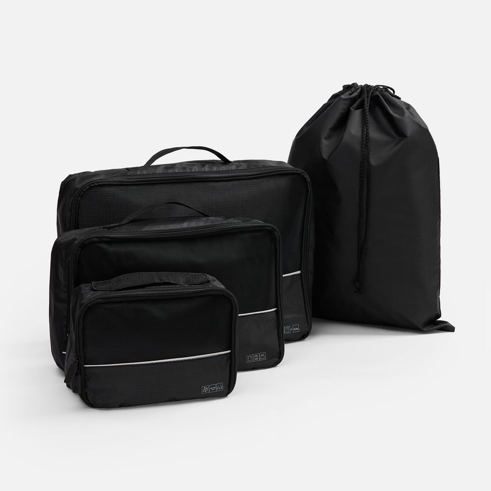 Дорожный набор сумок noJumble 4 в 1, черный Дорожный набор сумок noJumble 4 в 1, черный