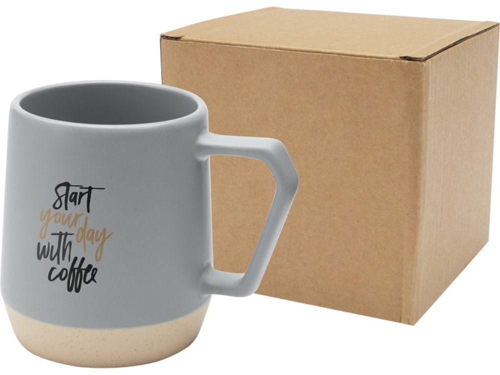 Dolce керамическая кружка объемом 300 мл с матовой отделкой, серый