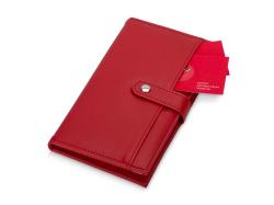 Блокнот-кошелек с сменным блоком А6 Wall Street, 64 листа, красный