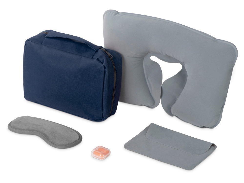 Набор для путешествий Comfy Flight, темно-синий