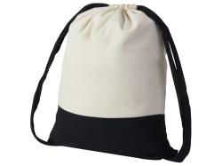 Рюкзак-мешок Cotton из хлопка 170 г, натуральный/черный