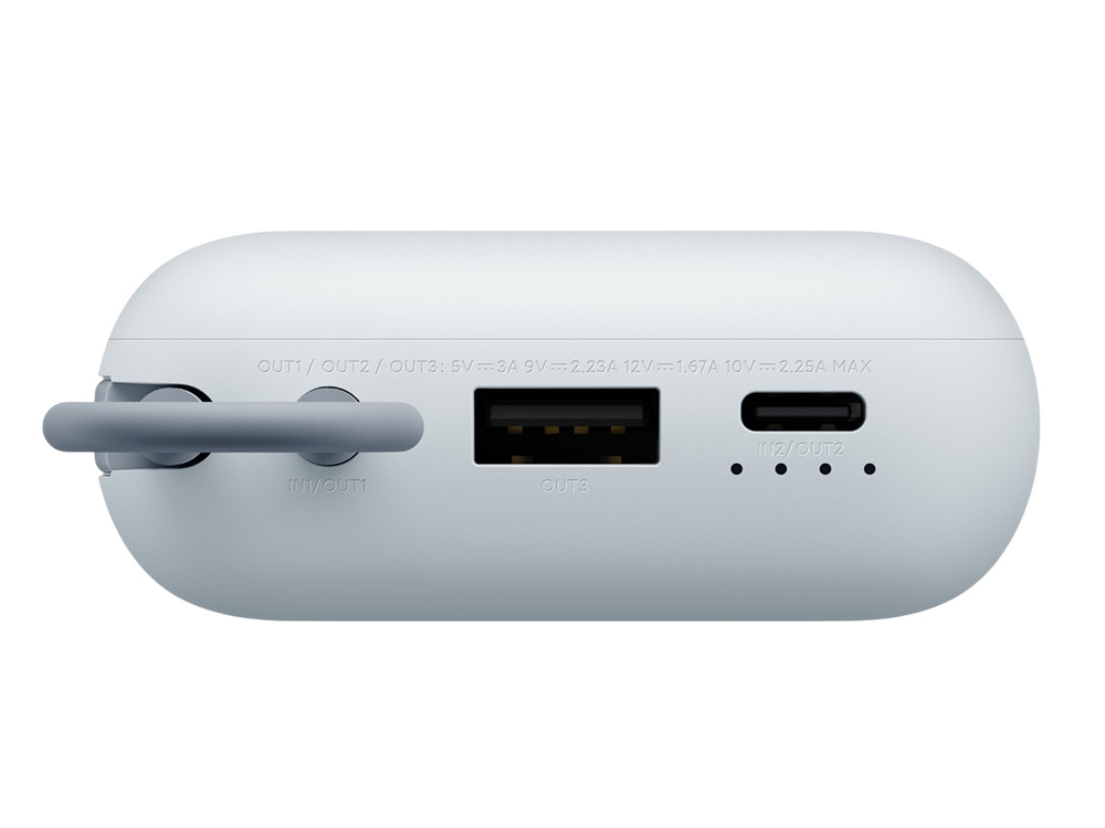 Внешний аккумулятор со встроенным кабелем Mi Power Bank 10000mAh (Integrated Cable) Ice Blue GL Внешний аккумулятор со встроенным кабелем Mi Power Bank 10000mAh (Integrated Cable) Ice Blue GL