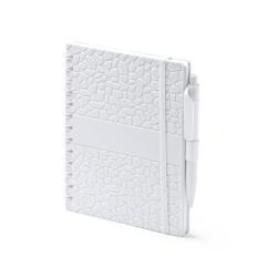 Блокнот А5 DURAN в твёрдом переплёте с ручкой, белый Блокнот А5 DURAN в твёрдом переплёте с ручкой, белый