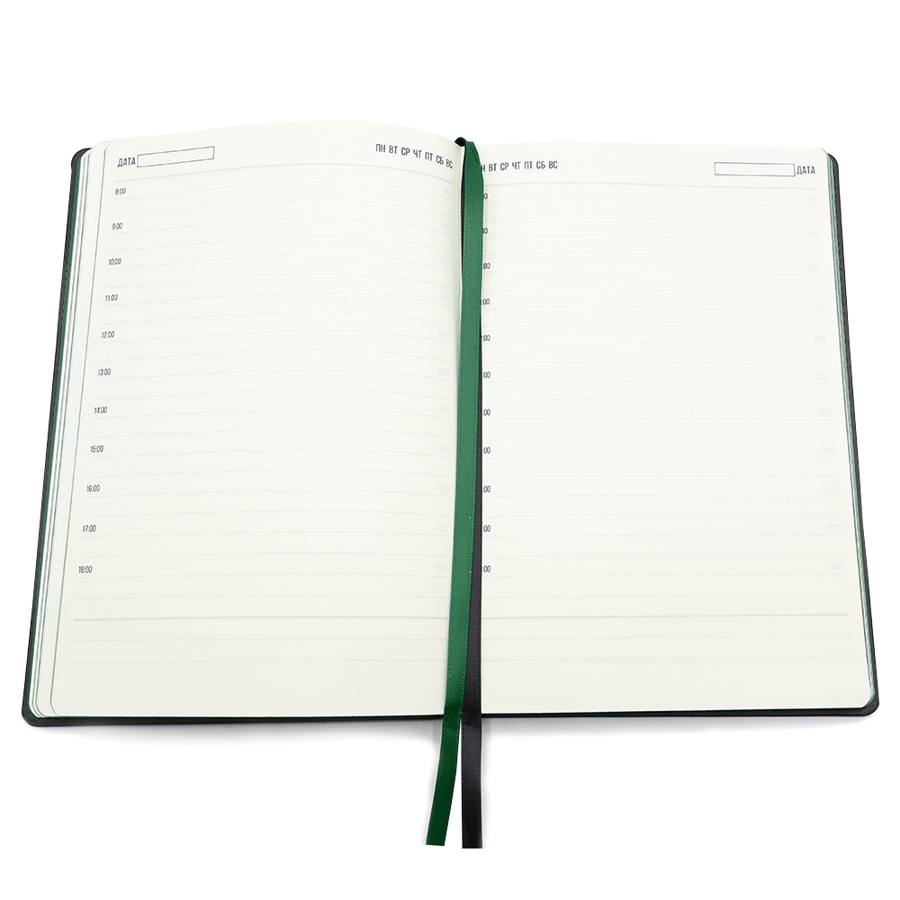 Ежедневник A5 недатированный Efemero в мягком переплёте, черный/тёмно-зеленый Ежедневник A5 недатированный Efemero в мягком переплёте, черный/тёмно-зеленый