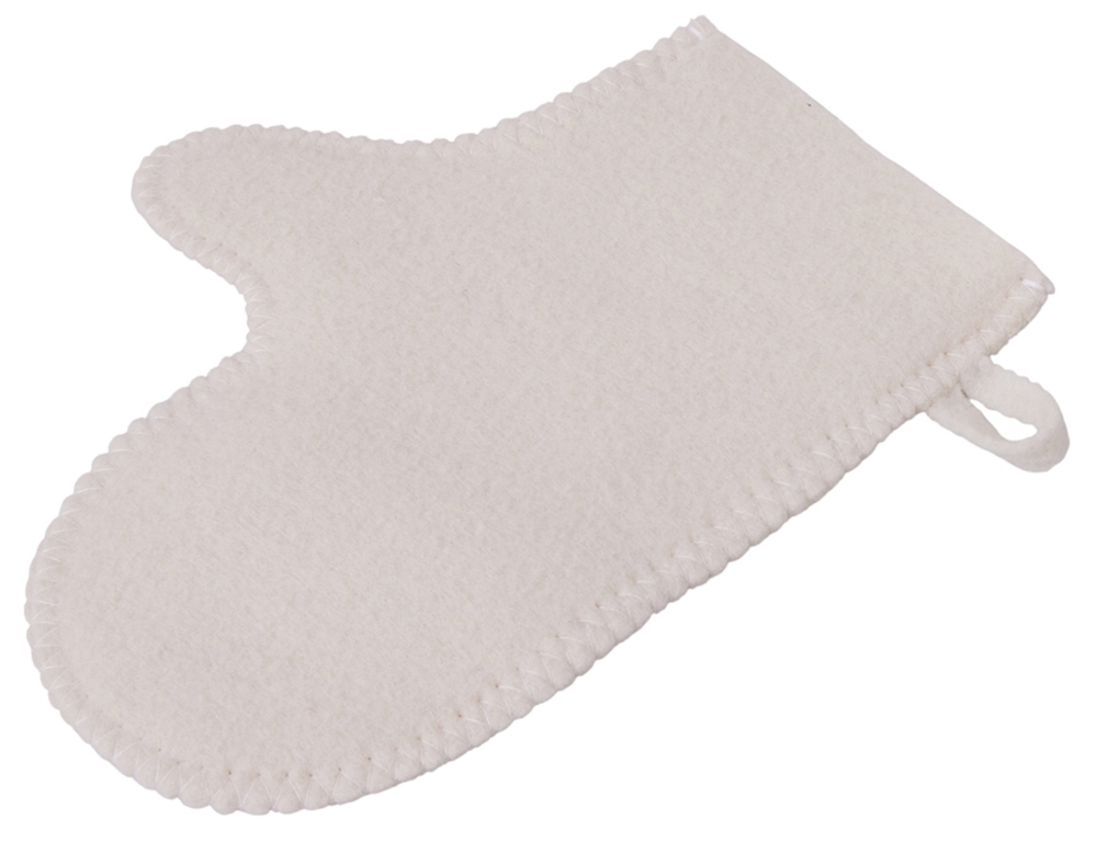 Банный набор из шапки и рукавицы Renew, белый