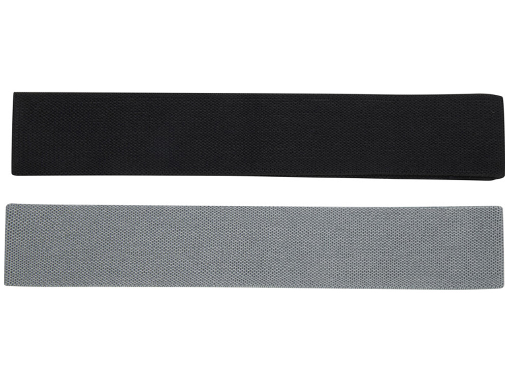 Набор из 2-х лент-эспандеров Grip - сплошной черный / Серый