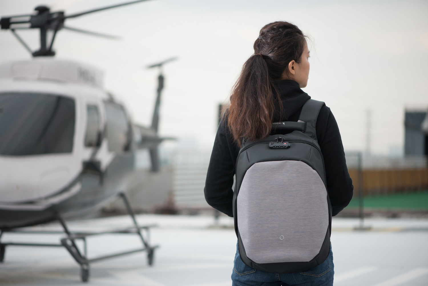 Рюкзак KORIN ClickPack 46х34х16 см, черный/серый