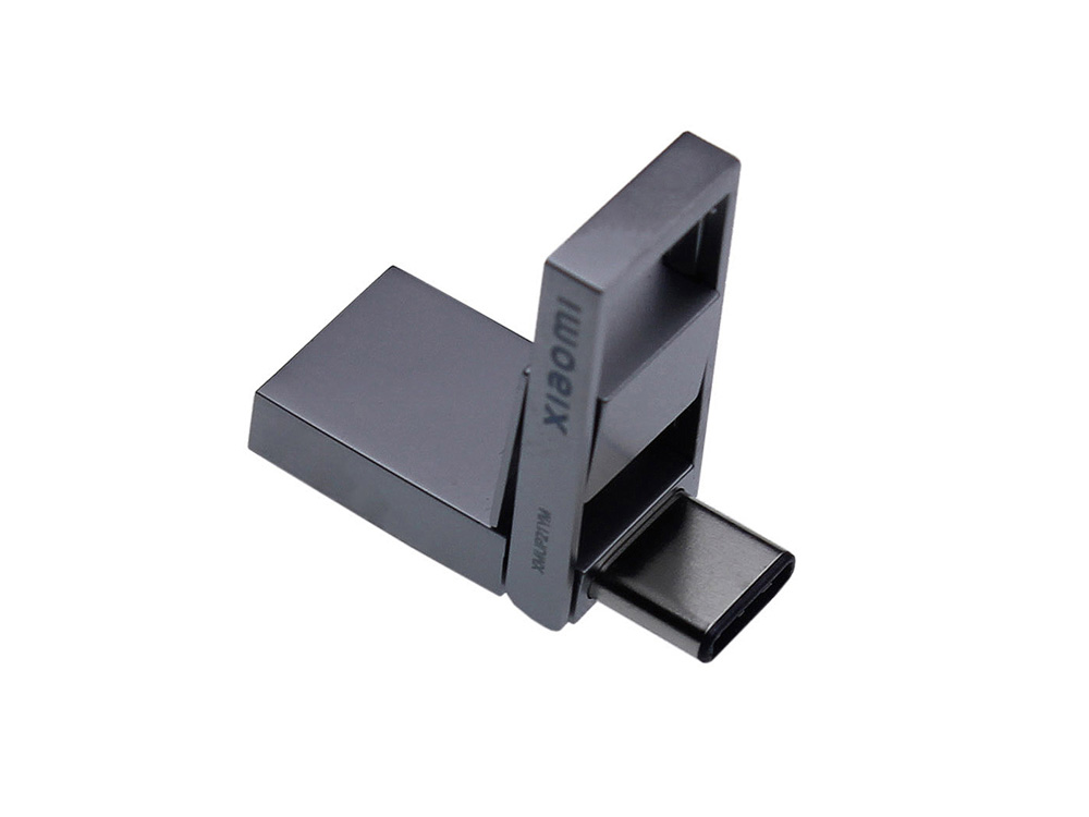 USB 3.0-флешка на 128 Гб с разъемами USB-A и Type-C, серебристый