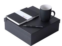 Подарочный набор с блокнотом С2, металлической ручкой и кружкой, черный