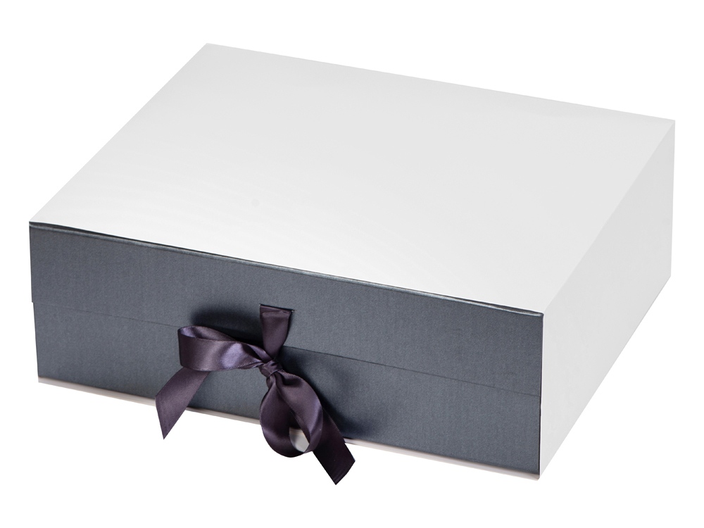 Коробка разборная на магнитах с лентами, черный