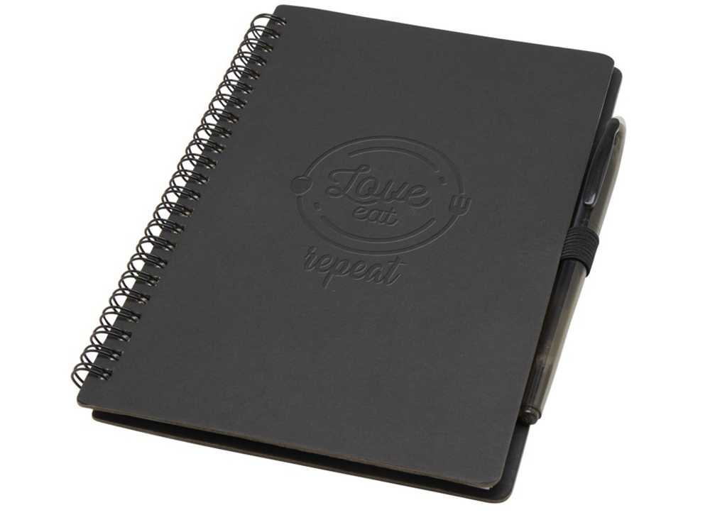 Slate многоразовый набор из блокнота в мягкой обложке и ручки - сплошной черный