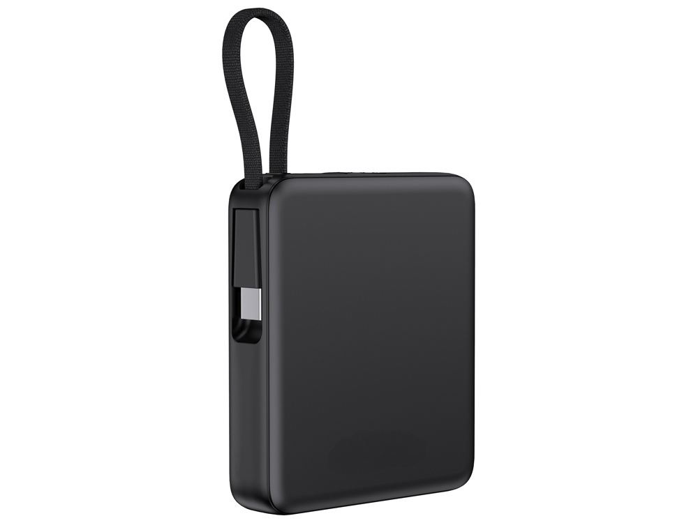Внешний аккумулятор с подсветкой лого Nex, 5000 мАч, черный