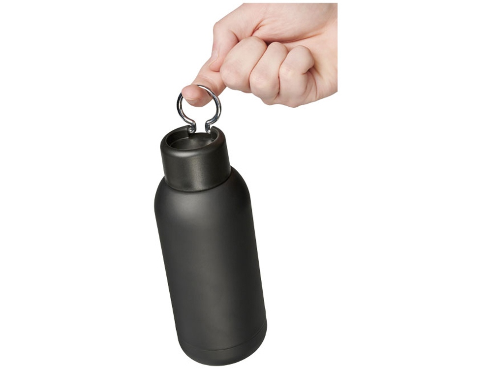 Спортивная бутылка с вакуумной изоляцией Brea объемом 375 мл, черный