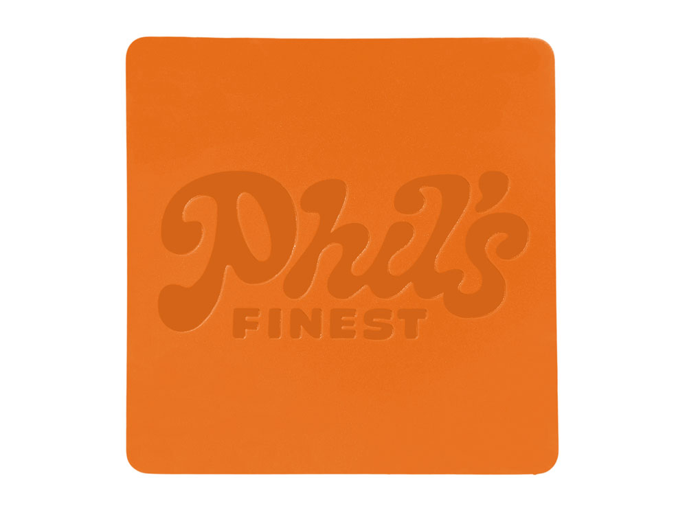 ПАТЧ КВАДРАТ soft-touch (оранжевый ) 5,5 х 5,5 см