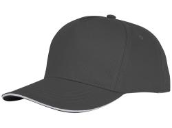 Пятипанельная кепка-сендвич Ceto, серый Пятипанельная кепка-сендвич Ceto, серый