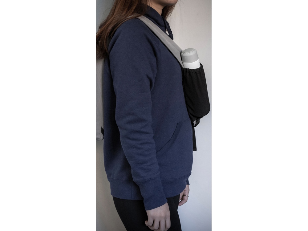 Сумка на одно  плечо, серый