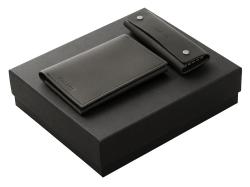 Подарочный набор Long River: обложка для паспорта, ключница, черная коробка Подарочный набор Long River: обложка для паспорта, ключница, черная коробка