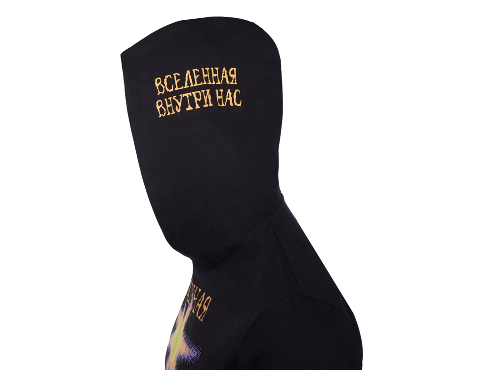 Худи Warsaw, унисекс, черный, ДТФ текстиль и термотрансфер