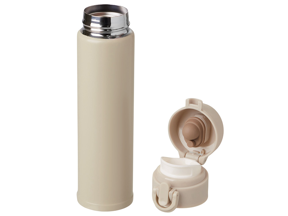 Вакуумная герметичная термокружка Inter, бежевый, нерж. сталь