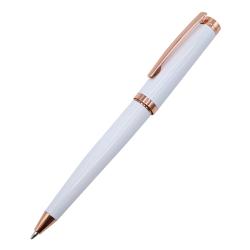 Ручка металлическая Betty, белая с золотом