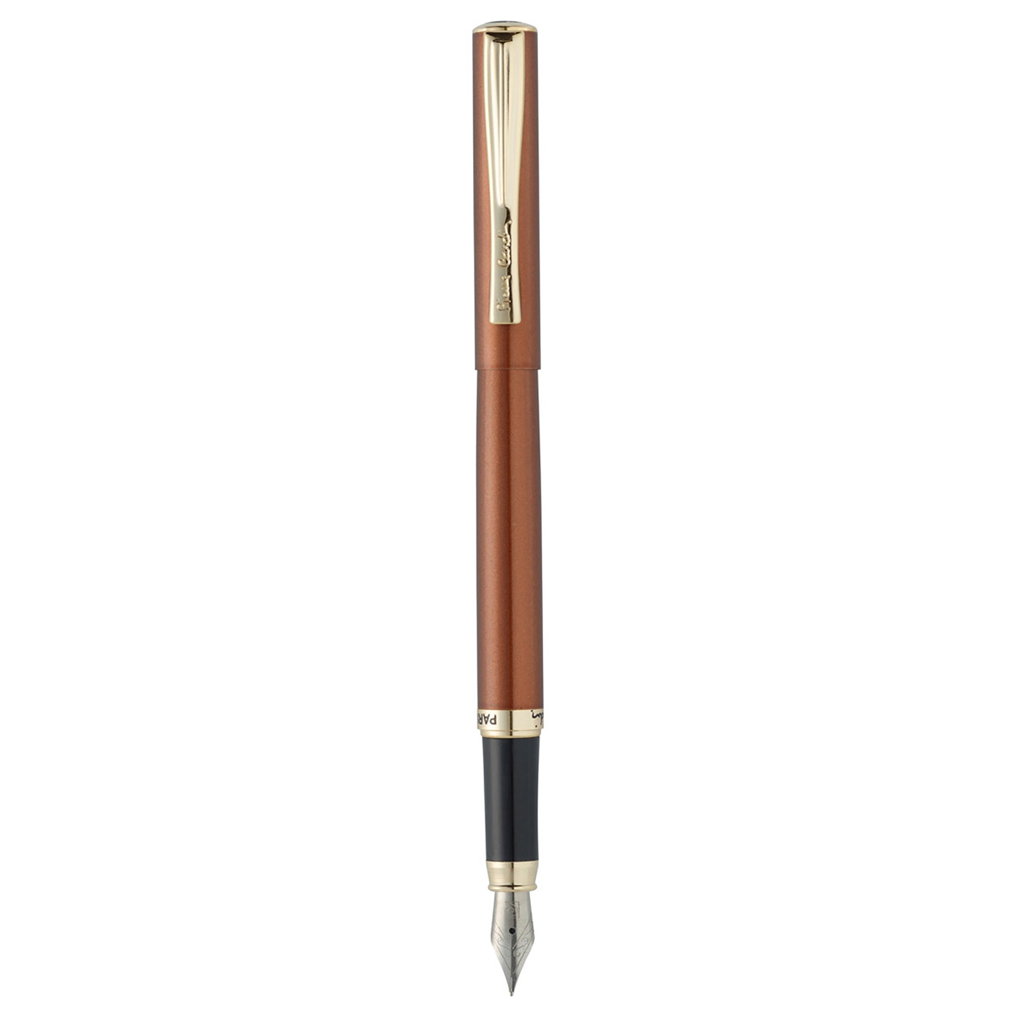 Ручка перьевая Pierre Cardin коллекция ЭКОНОМ | ECON, цвет - коричневый металлик. Упаковка Е