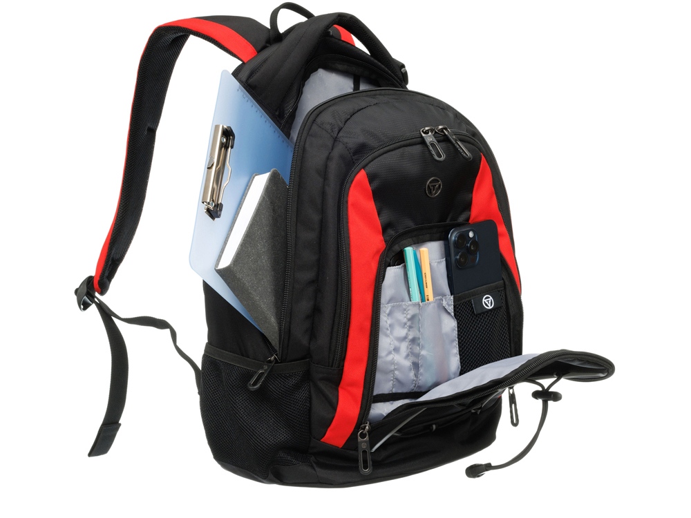 Рюкзак TORBER ROCKIT с отделением для ноутбука 15, черный/красный, полиэстер, 33х19х45 см, 28 л Рюкзак TORBER ROCKIT с отделением для ноутбука 15, черный/красный, полиэстер, 33х19х45 см, 28 л