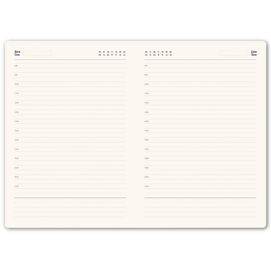 Ежедневник недатированный Stellar, А5, белый, кремовый блок  в линейку, с серым обрезом