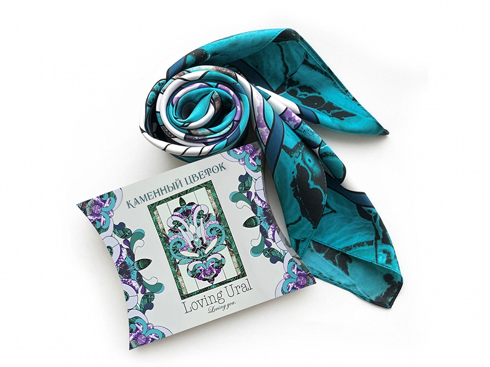 Платок Каменный Цветок