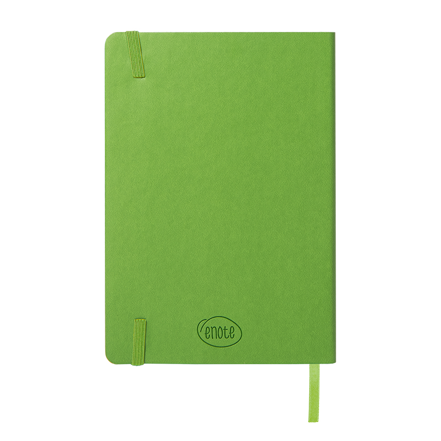 Бизнес-блокнот "RILY", формат А5,  зеленое яблоко, блок в точку