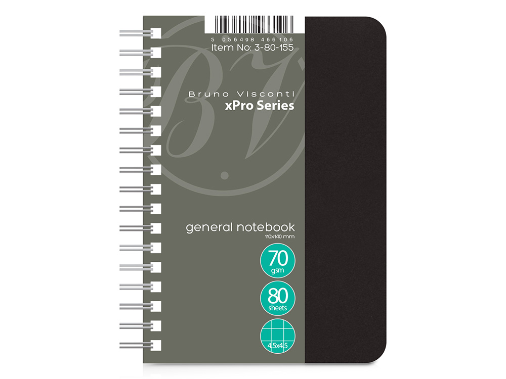 Бизнес - блокнот А6 (99 х 139 мм.) xPro 80 л., черный