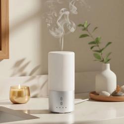 Увлажнитель воздуха с подсветкой Breathe, белый/серебристый