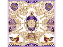 Платок Пасхальное яйцо-часы Петушок