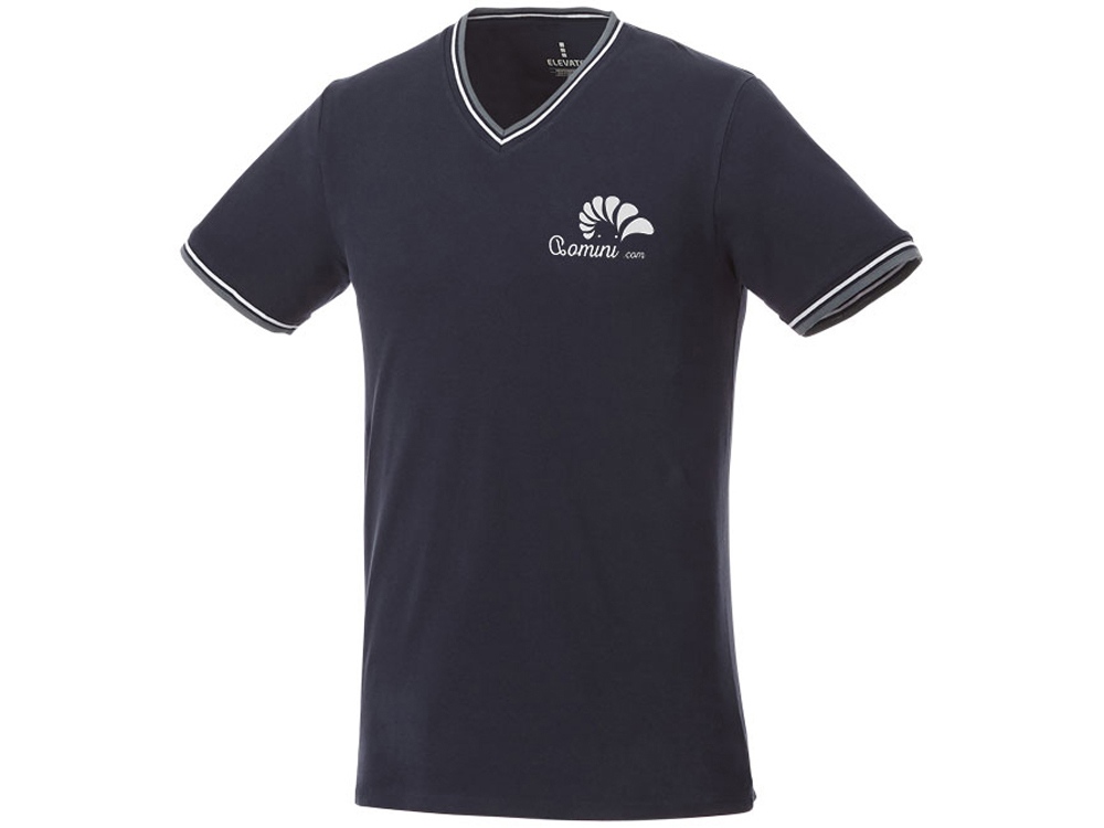 Мужская футболка Elbert с коротким рукавом, темно-синий/серый меланж/белый