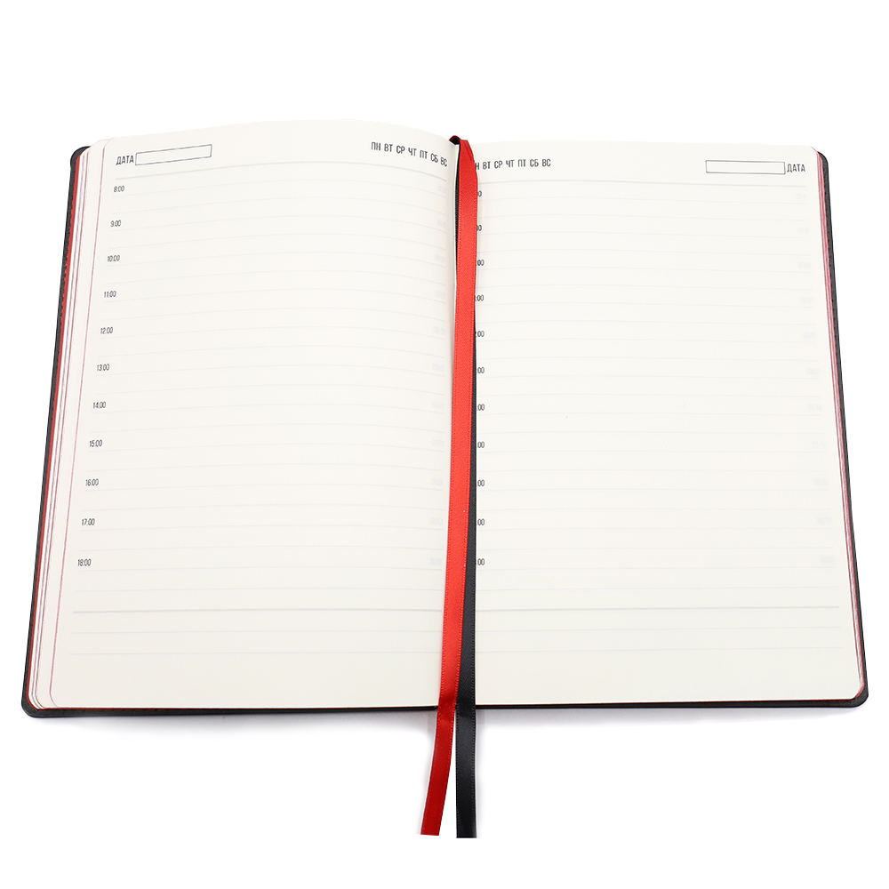 Ежедневник A5 недатированный Efemero в мягком переплёте, черно-красный Ежедневник A5 недатированный Efemero в мягком переплёте, черно-красный