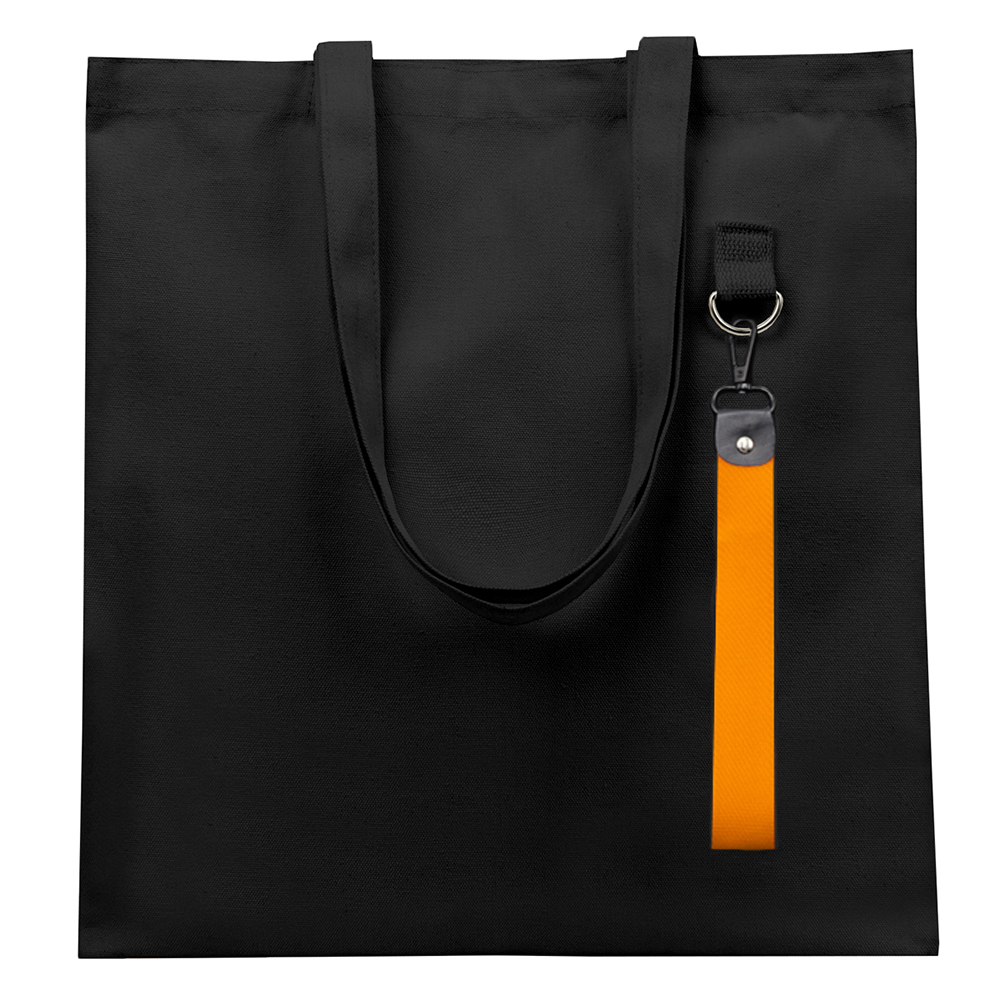 Сумка для покупок LUMISSA 325 г/м² с ремувкой, чёрный/оранжевый Сумка для покупок LUMISSA 325 г/м² с ремувкой, чёрный/оранжевый